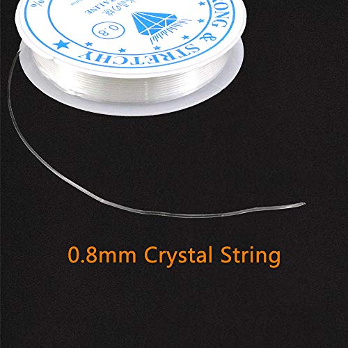 Faxco 525 FT Jewelry Cord Elastic Bracelet Rope Crystal Beading Cords, Stretchy Bracelet String Crystal String Bead Cord for Bracelet, Beading and Jewelry Making (0.8mm) - Thumbnail 2
