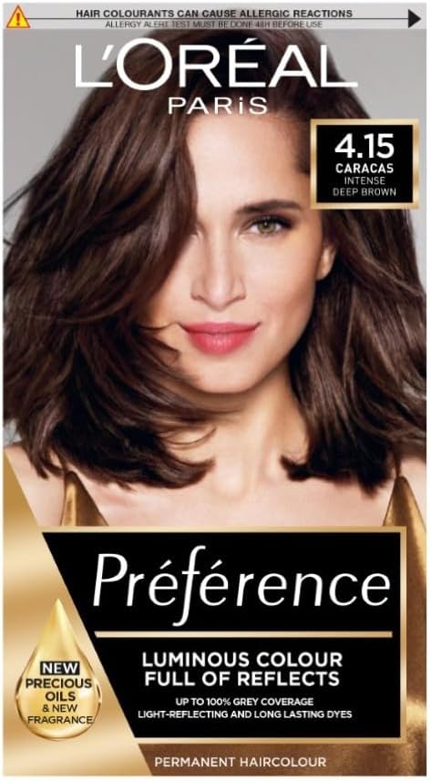 L'Oreal Paris Preference 4.15 Caracas Permanent Hair Dye Cool Blonde Anti-Brass