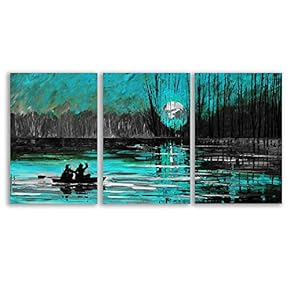 Canvas Wall Art Abstract Cloud Tree Pictures Home Wall Decorations for Bedroom Living Room Oil Paintings Canvas Prints Framed - 16"x24" x 3 Panels