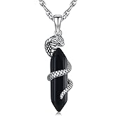 PARYFO Crystal Necklace 925 Sterling Silver Snake Necklace for men Christmas Jewelry Gifts for Women