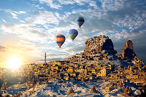 Jigsaw Puzzles Wooden For Adults 1000 Piece Travel of Hot Air Balloon