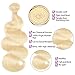 FASHION QUEEN Hair 613 Blonde Hair Bundles, Silk Body Wave Brazilian Virgin Hair, Honey Blonde Unprocessed Human Hair Weave 1 Bundle 100g 21 Inch