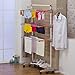 Foldable, Rolling, Stainless Steel Rods & Compact Storage Laundry Clothes Drying Rack System, Made-in-Korea, Premium Size