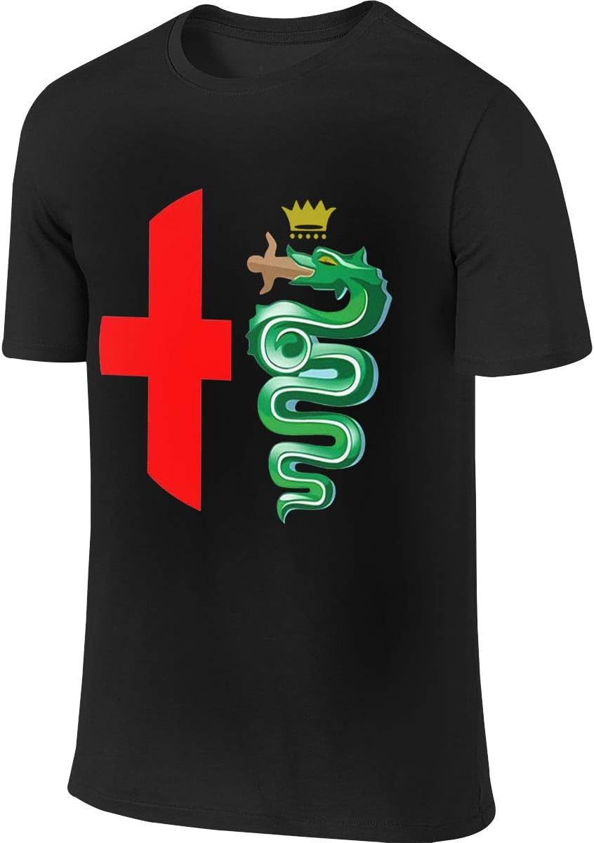 KAMEOR Men's Design Classic Tee Shirt Alfa Romeo Logo Interpretation T-Shirt