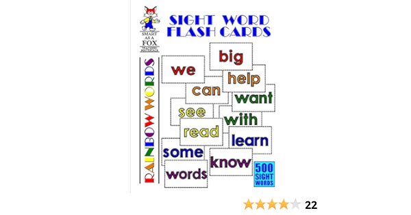 Sight Word Flash Cards 500 Rainbow Words Kohn Dwayne Douglas Amazon Com Books