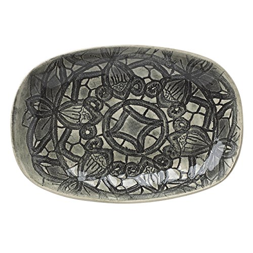Lenox Wonki Ware Black Cake Medium Snack Plate
