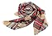 Women's Tassels Soft Plaid Tartan Scarf Winter Large Blanket Wrap Shawl Brown