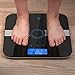 1byone Body Fat Scale Body Scale Bathroom Scale with Tempered Glass, 180kg/400lb Weight Capacity, 10 Users Auto Recognition, Measures Weight, Body Fat, Water, Muscle, Calorie and BMI, Black