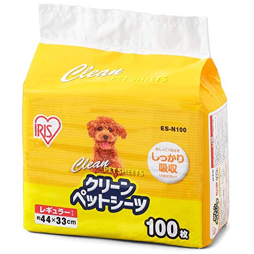 アイリスオーヤマ ペットシーツ 超薄型 1回使い捨て 抗菌 消臭 小型犬 レギュラー 100枚入 [並行輸入品]