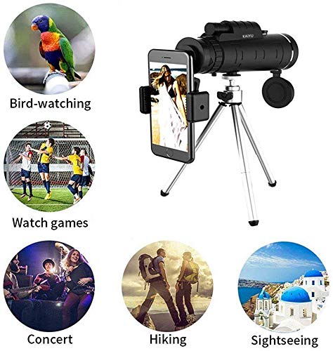 2 Monocular+Telescope+Smartphone+Holder+Tripod