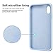 Vooii for iPhone X/Xs Case, Soft Silicone Gel Rubber Bumper Microfiber Lining with Shockproof Full-Body Protective, Light Blue