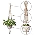 Peicees 4 Pack Plant Hanger Macrame Jute 4 Legs 35.5 Inches for Indoor Outdoor Balcony Pots Stand
