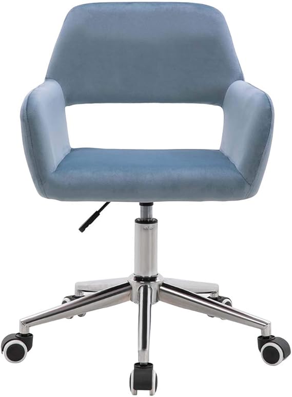 Farelves Velvet Office Chair Adjustable Height Swivel Desk Chair Ergonomic Hollow Back Computer