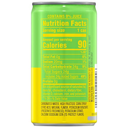 STARRY LEMON-LIME SODA POP, 7.5OZ MINI CANS (6 PACK)