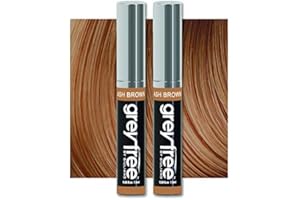Root touch up, temporary hair color to cover gray hairlines, eyebrows, Mustache & Beards Greyfree 2 PACK (ASH BROWN)