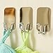 Daixers Stainless Steel Powerful Adhesive Hooks,Easy to Install - Strong & Durable 6-Hook (Max Load 4.4 pounds)
