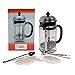 French Press Coffee Maker Pot Carafe and Presser Plus Bonus Metal Scoop/Bag Clip, Java Spoon and 4 Stainless Steel Filter Screens | Double Filtration Plunger | Value Bundle by Chef Amore | 1 Liter