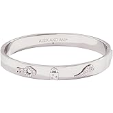 Alex and Ani Pavé Lock + Key Hinge Bangle Bracelet
