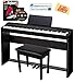 Casio Privia PX-160 Digital Piano - Black Bundle with CS-67 Stand, SP-33 Pedal, Furniture Bench, Instructional Book, Austin Bazaar Instructional DVD, and Polishing Cloth