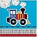 All Aboard Train Party Supplies Pack for 16 Guests | 24 Straws, 16 Dessert Plates, 16 Beverage Napkins, 16 Paper Cups, and 1 Table Cover | Train Decorations for The Perfect Train Birthday Party