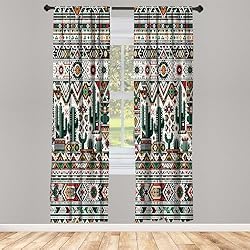 Ambesonne Mexican Window Curtains Pack of