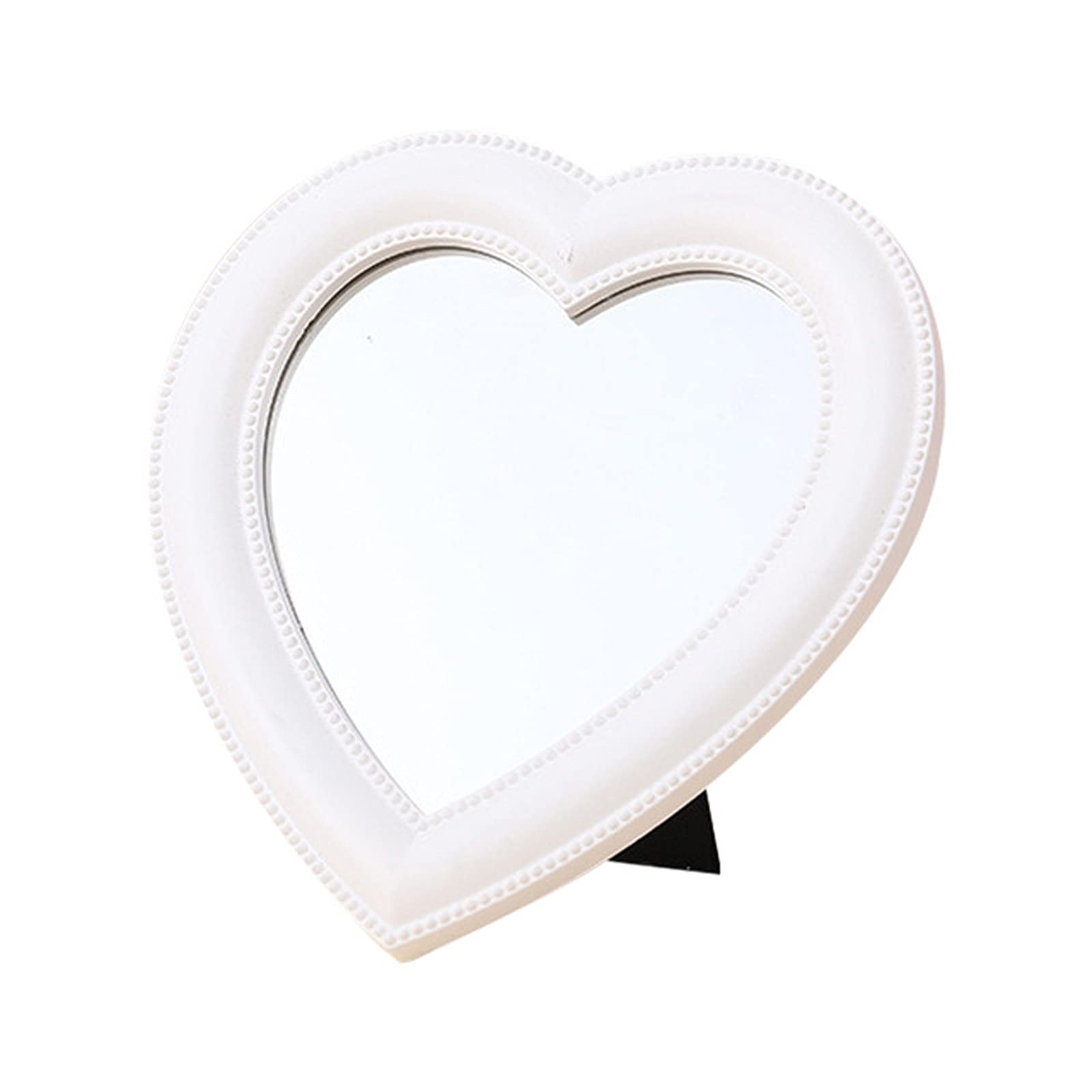 Photo 1 of BinaryABC Heart Makeup Mirror Cosmetic Mirror Wall Desktop Mirror Bedroom Mirror(White)