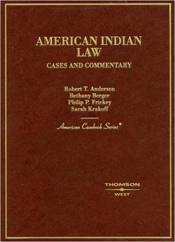 American Indian Law Cases And Commentary American Casebook Series Robert T Anderson Bethany Berger Phillip P Frickey Sarah A Krakoff 9780314177322 Amazon Com Books