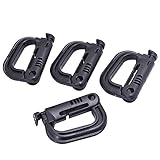 OneTigris 4 Pack Multipurpose D-Ring Grimloc Locking for Molle Webbing