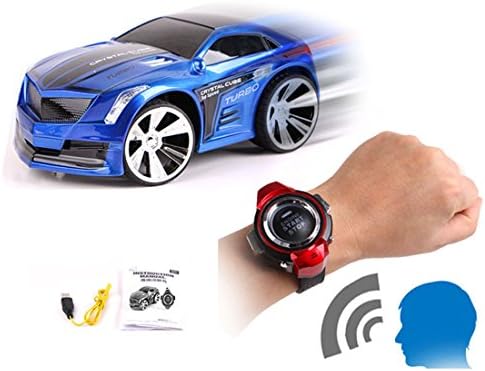 MakeFunToys(TM) Rechargeable Voice Control Car, Command by Smart Watch, Creative Voice Activated Remote Control RC Car (Color Random Send)