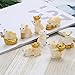 JUSTDOLIFE Micro Landscape, 16 Pack Miniature Mice Figurines Golden Rat Mice Figurine Resin Mice Micro Landscape Decor Bonsai Animal Crafts Miniature Figurines for 2020 New Year Home Decor