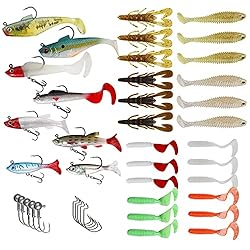 ZWMING Soft Fishing Lures Set, Jig Head Soft