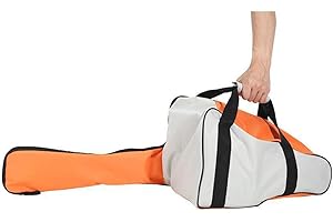 Bringsine Chainsaw Bag Carrying Case Portable Protection Waterproof Holder Fit for Stihl Husqvarna 12''/14''/16'' Chainsaw Storage Bag(Gray&Orange)