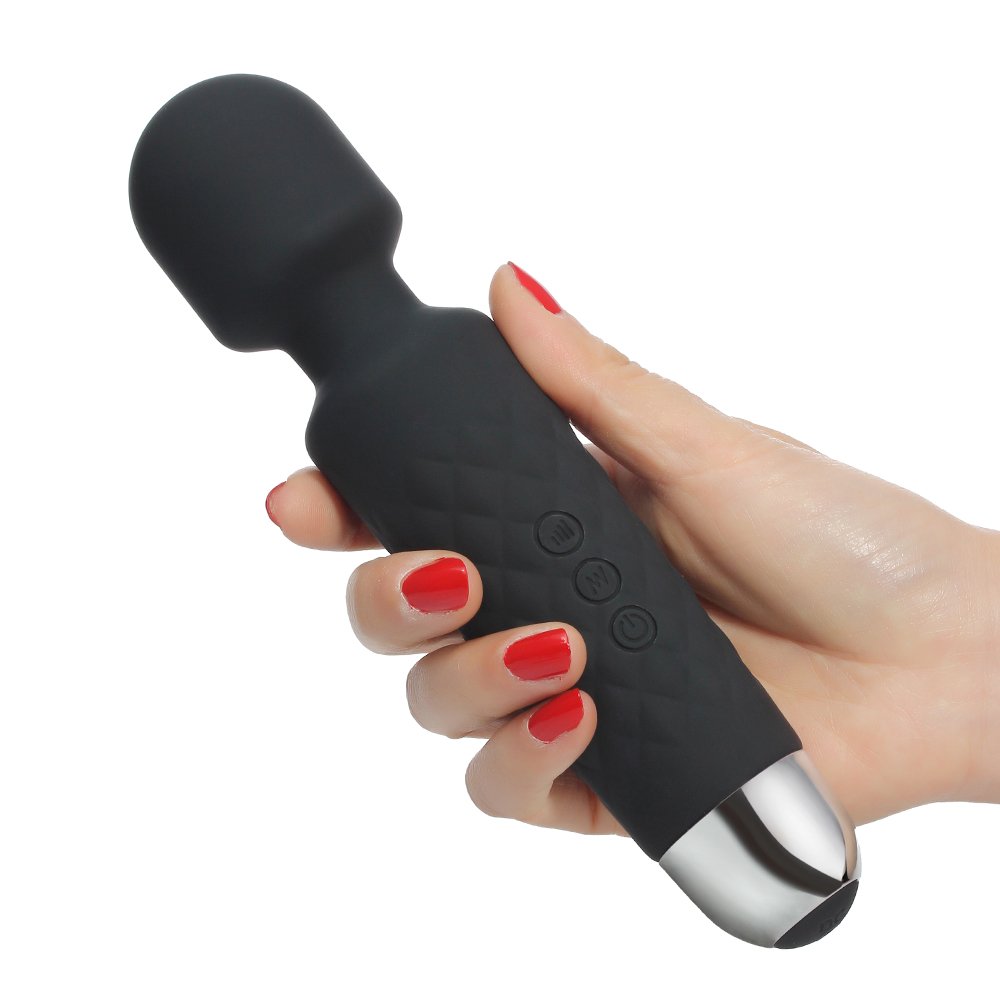 Clitoral Vibrator for Women Mini 20 Vibration Patterns + 8 Speeds Rechargeable Powerful Clitoris Stimulator Wand Massager Adult Sex Toys - Wireless & Waterproof (Black)