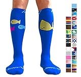 A-Swift Compression Socks for Women & Men - Ocean Harmony, Medium