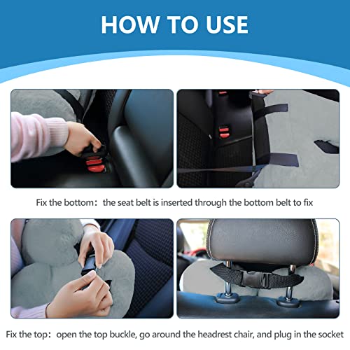 BSROLUNA Travel Pillow Car Sleeping Long Journeys Pillows for The Back