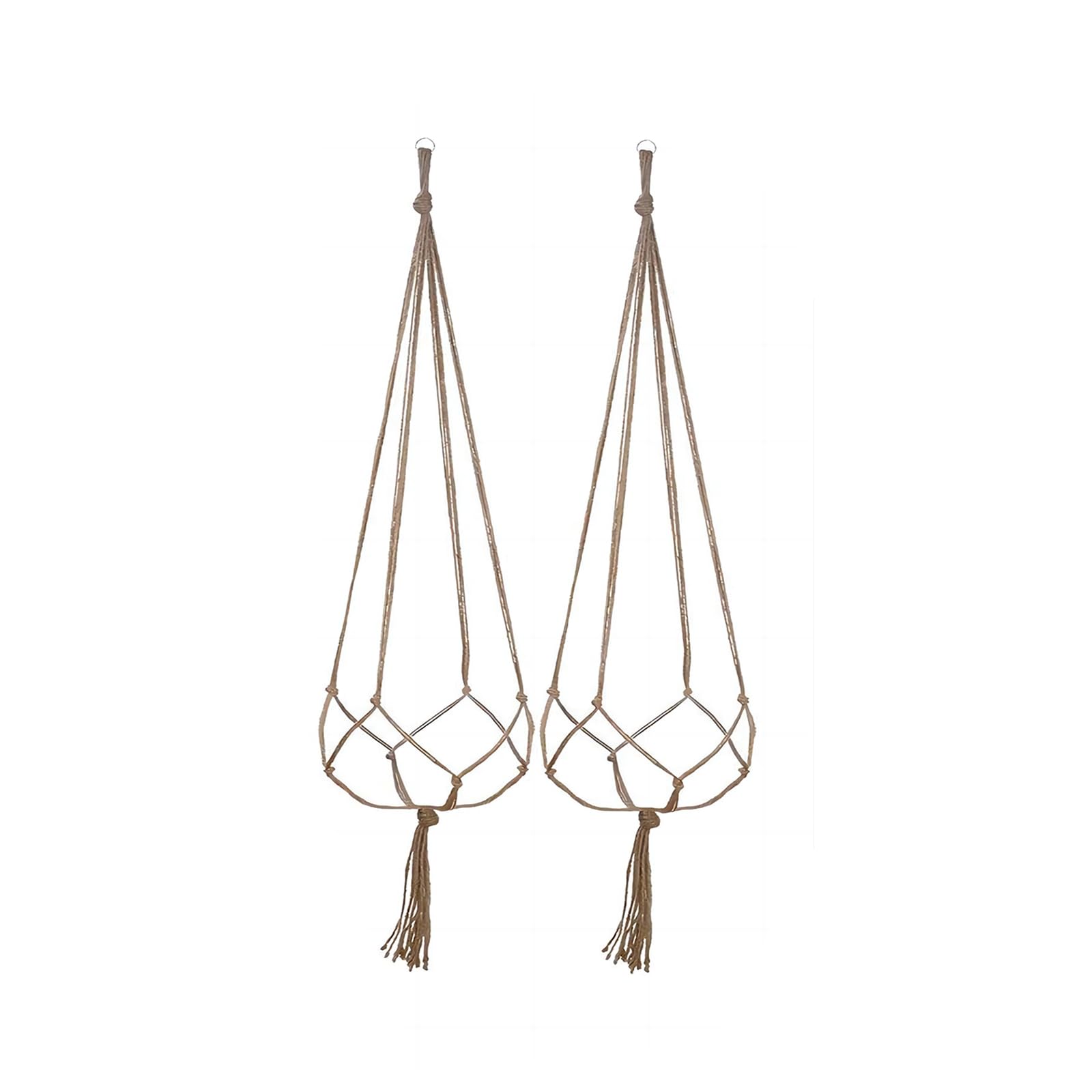 PAITOK 2 Pack Hanging Planters Baskets, hanging plant pots Macrame Plant Hanger Set hanging pots for plants outdoor indoor Balcony Decoration Ceiling Garden(90cm *2)