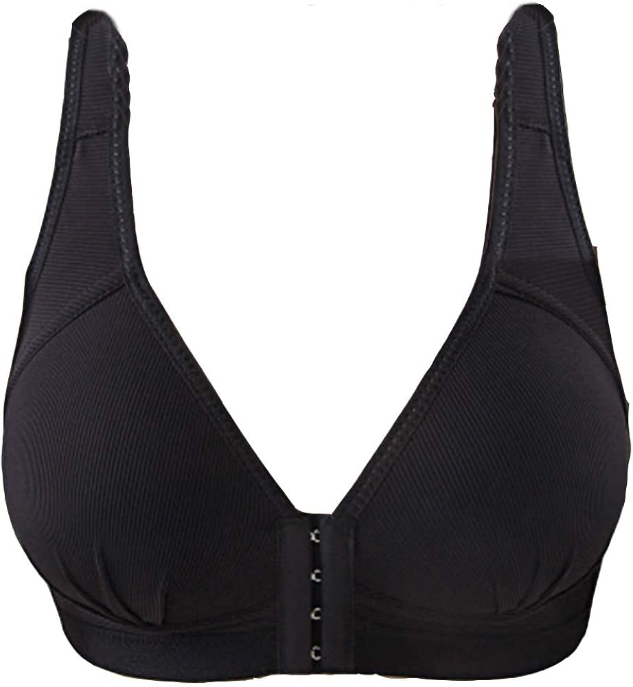 KBLT Front Button Wireless Bra,Front Fastening Sports Bra High Impact,Sleep Bras for Large Busts