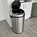 iTouchless Glide 18 Gallon Sensor Trash Can with Wheels and AbsorbX Odor Control System, Stainless Steel, 68 Liter Automatic Kitchen or Office Garbage Bin