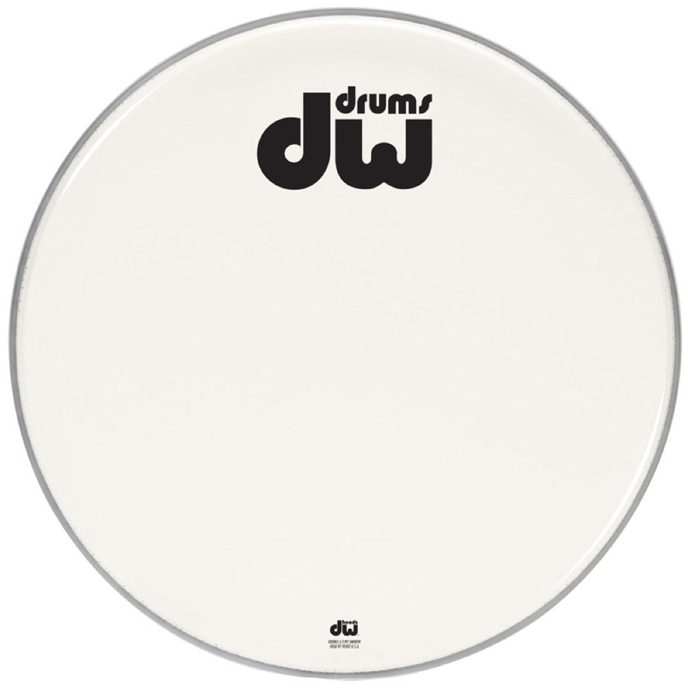 Drum Workshop DRDHAW20K Bass Drum Head Double A Smooth White 20 Inches