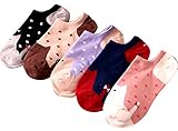 AM CLOTHES Womens Cute 5 Pack Low Cut Colorful Pattern Ankle Socks
