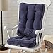 Greendale Home Fashions Standard Rocking Chair Cushion Hyatt Fabric, Denim