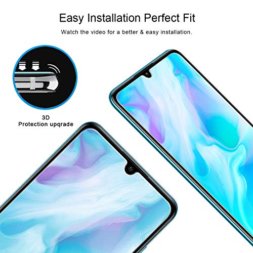 TAURI [4 Pièces Verre Trempé pour Huawei P30 Lite, [Installation Facile Cadre d\'Alignement] [9H Dureté][sans Bulles][Anti Rayures] Film Transparent Film de Protection d\'écran