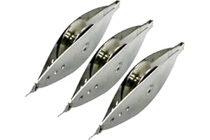 LoveinDIY 3Pcs Vintage Silver Metal Tatting Shuttles Lace Making Sewing Craft Tools