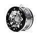 INJORA RC Rims 4pcs 2.2inch Beadlock Wheels Hub for 1/10 RC Car Axial SCX10 RR10 AX10 Wraith 90056 90045 YETI 90026 90025 (Black)