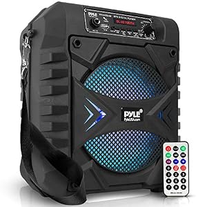 Portable Bluetooth PA Speaker System – 300W Rechargeable Outdoor Bluetooth Speaker Portable PA System w/ 8” Subwoofer…