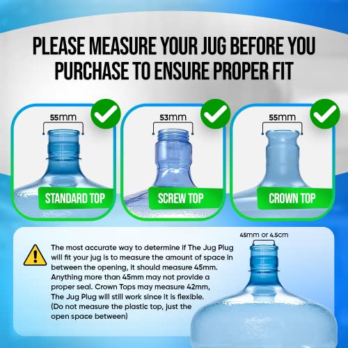 The Jug Plug 5 Gallon Water Jug Reusable Replacement Cap Silicone