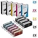 LD Products Compatible Replacements for Canon Ink 250 and 251 Cartridges PGI-250XL CLI-251XL PGI 250 XL CLI 251 XL High Yield (2 Pigment Black, 2 Black, 2 Cyan, 2 Magenta, 2 Yellow, 10-Pack)