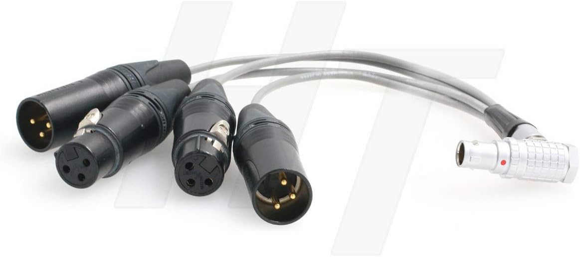 Right Angle 10 Pin to XLR 3 Pin Breakout Audio Record Cable for Shogun Inferno Ninja Inferno, Shogun Flame, Shogun Monitor (IO-R10pin) - Image 3