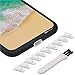 PortPlugs Lightning Dust Plugs for iPhone 11/X/8/7 - Curved Design Anti-Dust Port Protectors with Cleaning Brush, Clear (10-Pack)