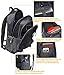 School Backpack BookBag For College Travel Hiking Fit Laptop Up to 15.6 Inch Water Resistant (Black)